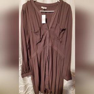 Maurices button down shirt dress NWOT